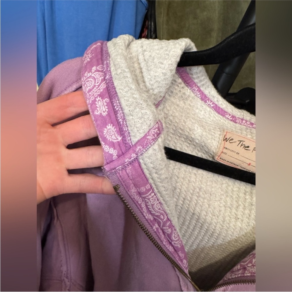 NWOT Free People We the Free By Your Side Lined Hoodie - bubble tea - S, M - Picture 7 of 9